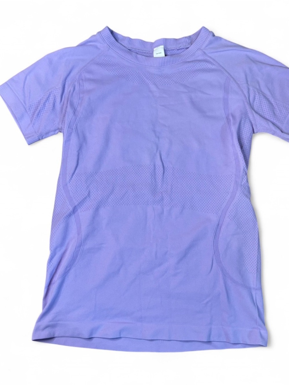 Purple/Lavender Women’s Short Sleeve Stretch Active Gym Top Small